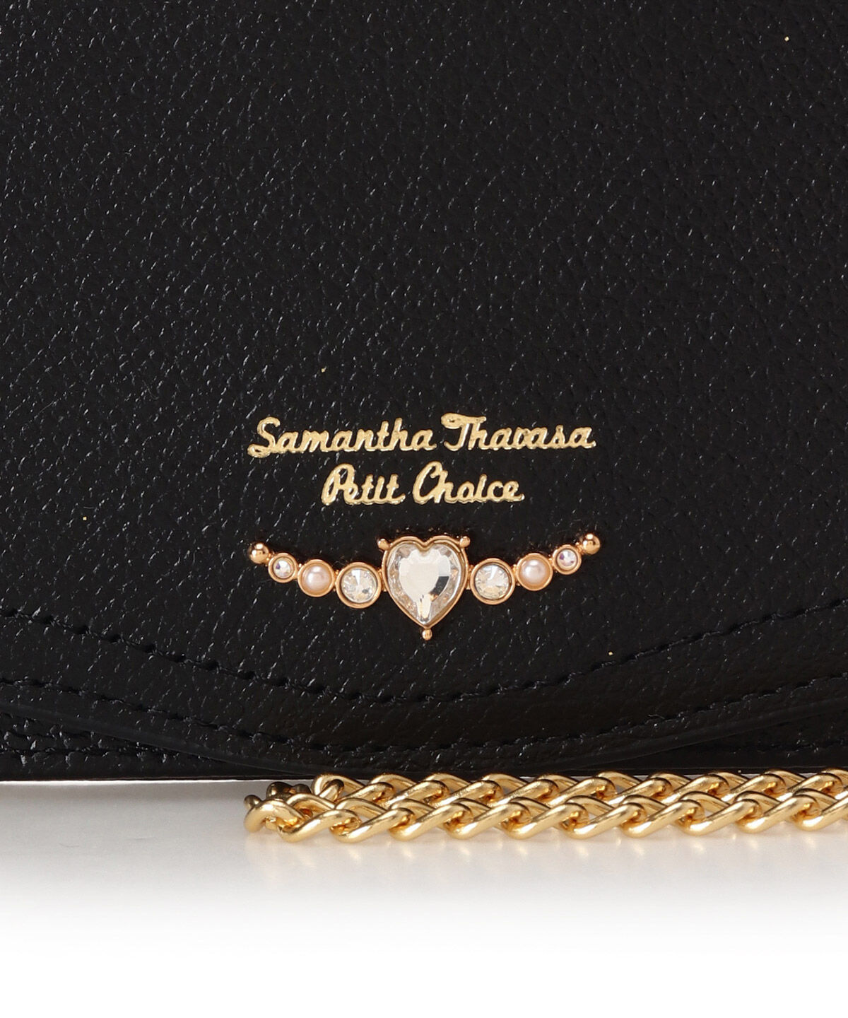 Samantha Thavasa Petit Choice「クリアハートビジュー パスケース」|定期入れ|