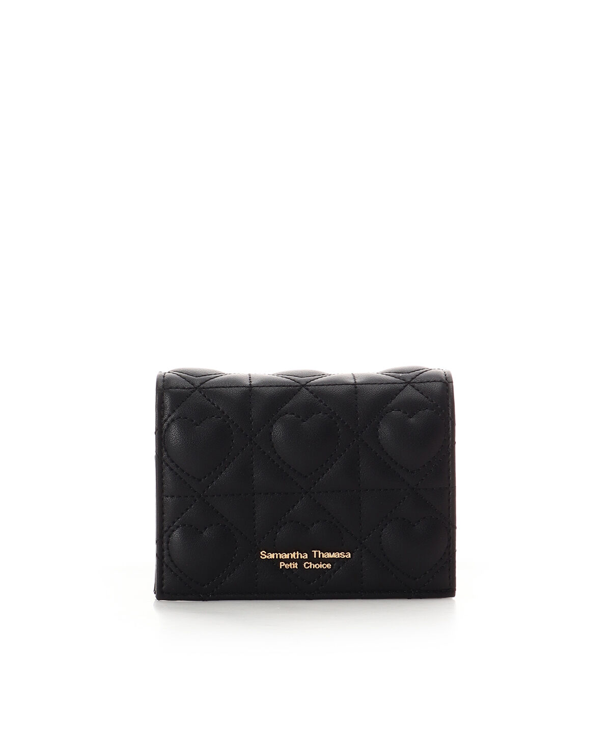 Samantha Thavasa Petit Choice「ハートキルト ミニ財布」|財布|ブラック