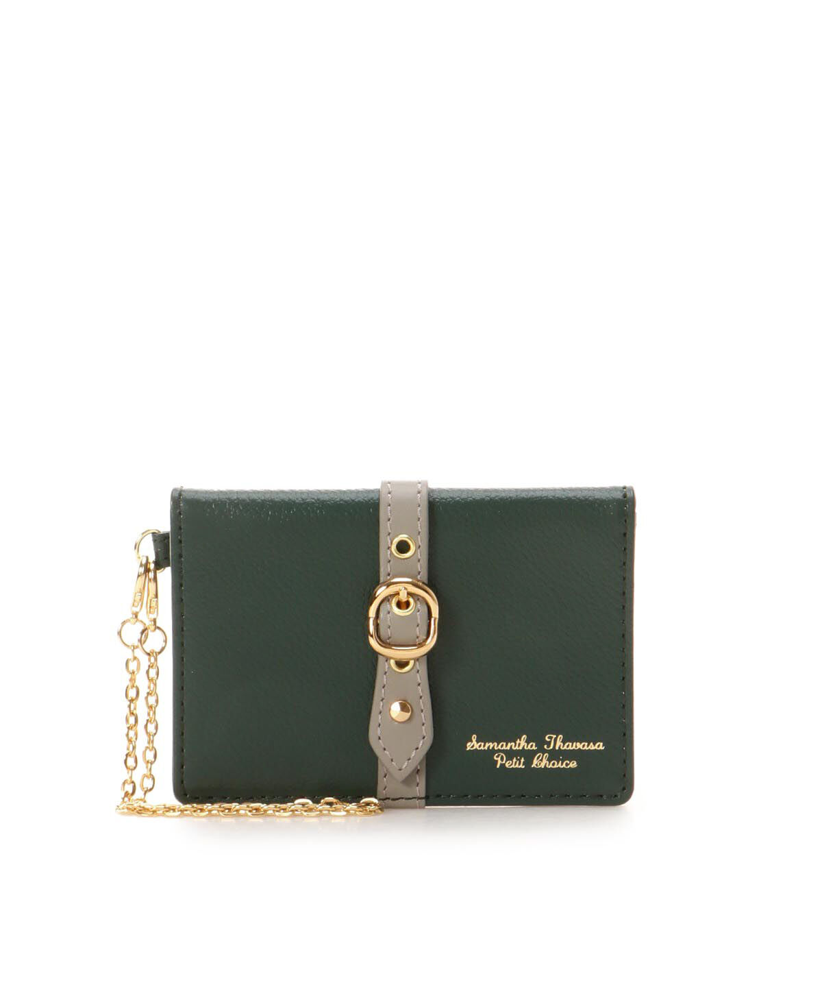 Samantha Thavasa Petit Choice「フロントベルト パスケース」|定期入れ|グリーン