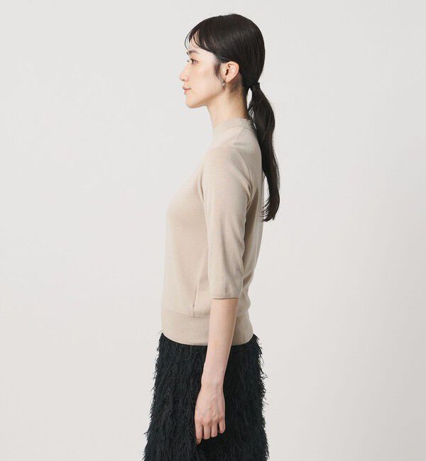 UNITED ARROWS「５分袖 ミニ ハイネック ニット ‐ウォッシャブル‐」|ニット・セーター|