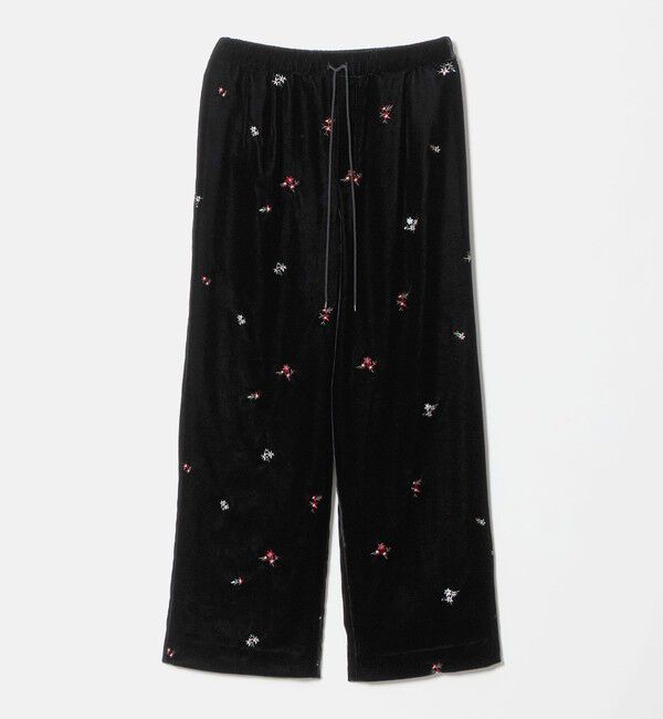 UNITED ARROWS「エンブロイダリー ベルベット イージーパンツ」|その他|