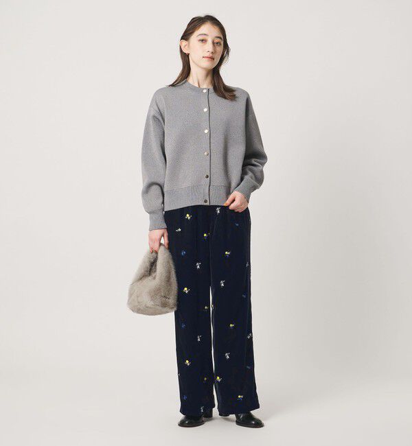 UNITED ARROWS「エンブロイダリー ベルベット イージーパンツ」|その他|