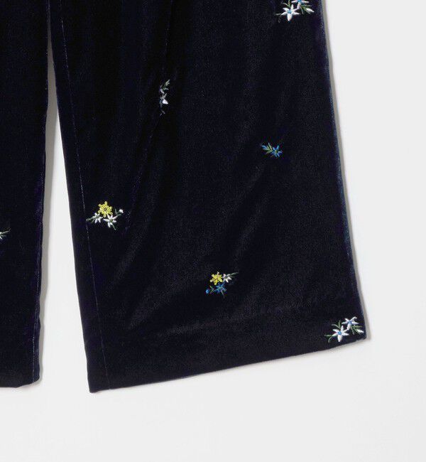 UNITED ARROWS「エンブロイダリー ベルベット イージーパンツ」|その他|
