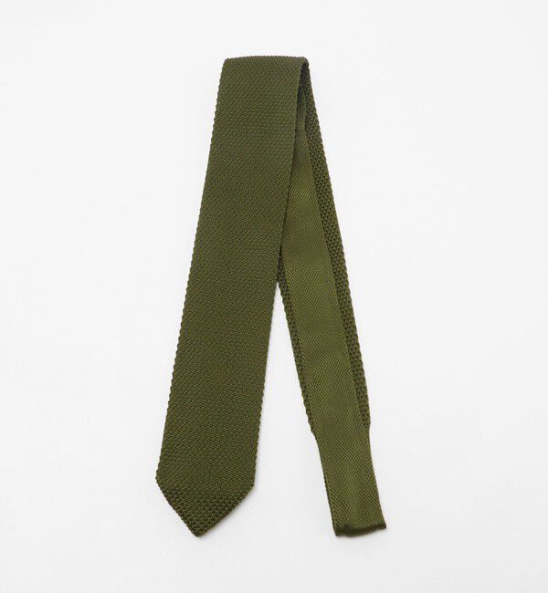UNITED ARROWS green label relaxing「GLR ポリエステル ウォッシャブル ニット ソリッド ネクタイ ニットタイ」|ネクタイ・蝶ネクタイ|OLIVE