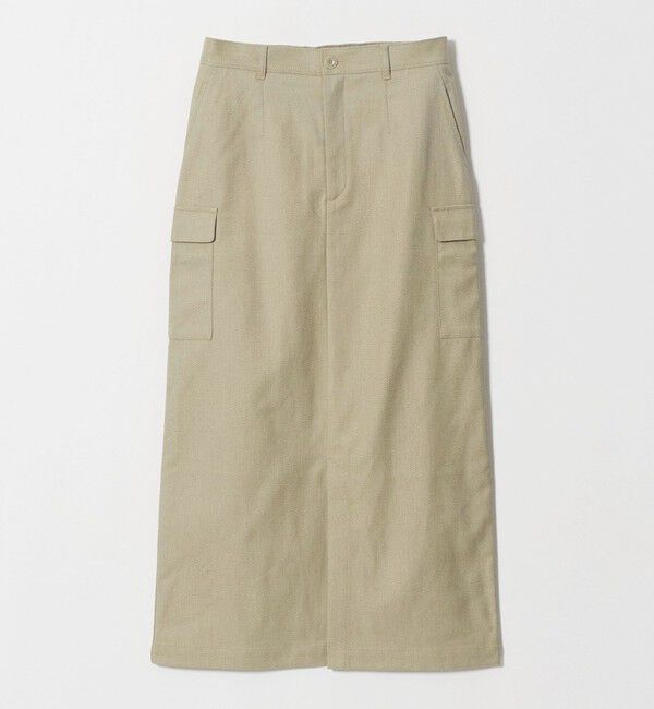 UNITED ARROWS green label relaxing「メランジ カルゼ スカート」|台形|