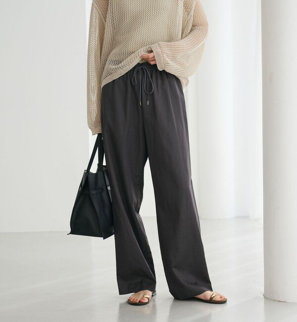 BEAUTY&YOUTH UNITED ARROWS「コットンレーヨンサテン ドローストワイドパンツ」|その他|
