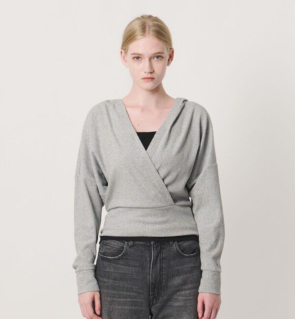 NICE WEATHER「＜NICE WEATHER＞カシュクールフーディ プルオーバー」|Tシャツ・カットソー|