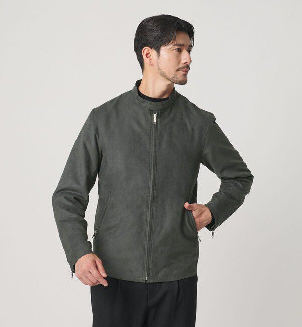 BEAUTY&YOUTH UNITED ARROWS「【WEB限定 WARDROBE SMART】スエードライク シングル ライダースジャケット」|その他|