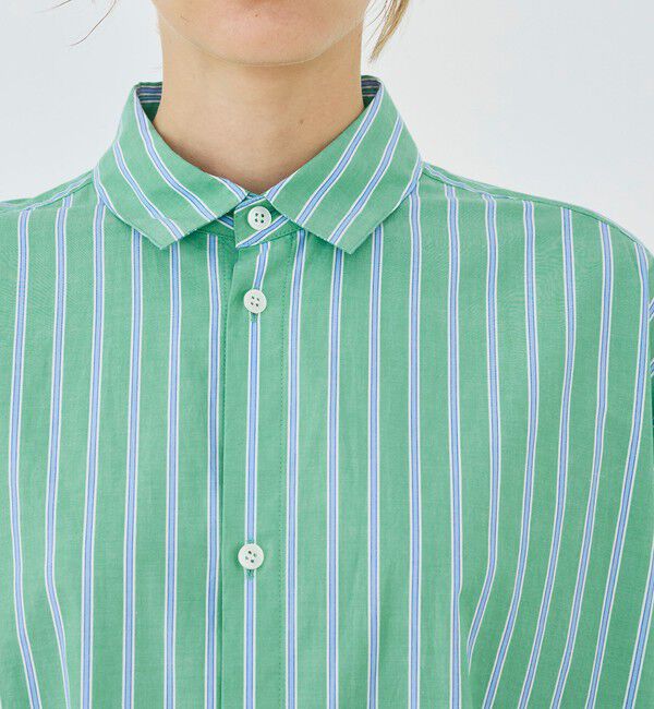 GALERIE VIE「ストライプブロード ロングシャツワンピース」|ワンピース|
