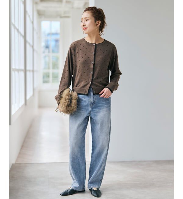 Spick and Span「《追加予約》5 1/2 CURVE LINE_DENIM」|デニム|