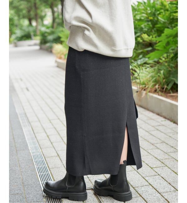 Spick and Span「《WEB限定 / 追加予約》ラメリブニットタイトスカート」|スカート|