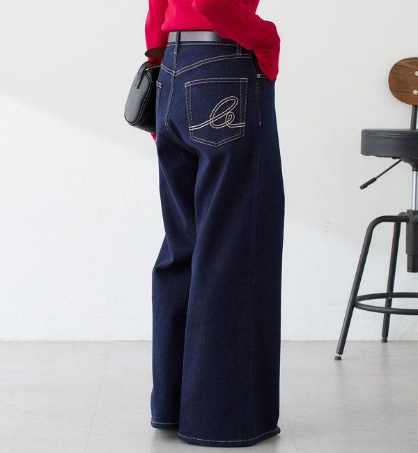  「【伸縮性があるデニム/5サイズ展開】リラックススーパーワイドデニム」|デニム|