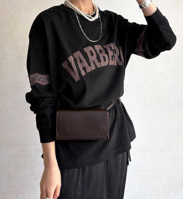  「【WEB限定】袖レース切替ロゴTEE」|Tシャツ・カットソー|