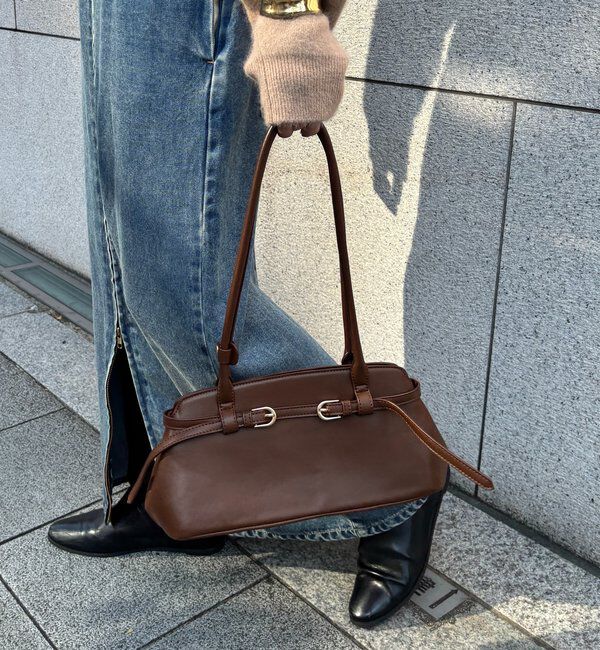  「【REI企画】バックルロングショルダーバッグ」|トートバッグ|