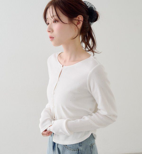  「リブスタッズカーディガン」|Tシャツ・カットソー|