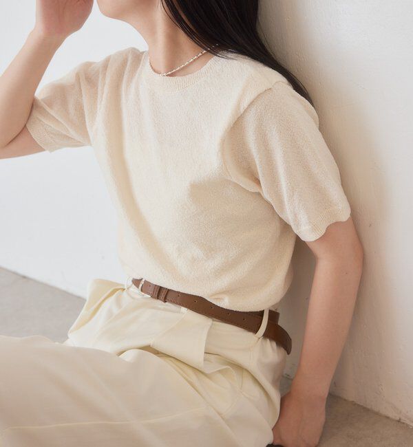  「【新色追加】B ブークレショルダータックTEE」|その他|アイボリー
