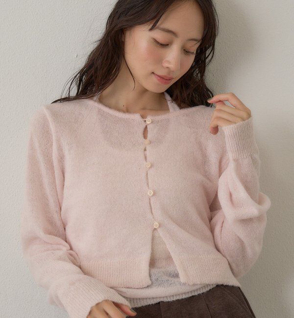  「【着回し力◎/花柄&無地】モヘアフラワーアンサンブルニット」|ニット・セーター|