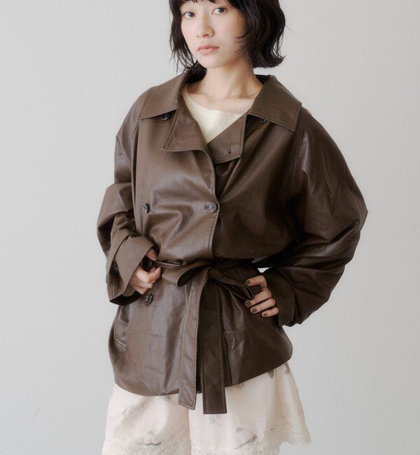  「レザーベルテッドジャケット」|その他|
