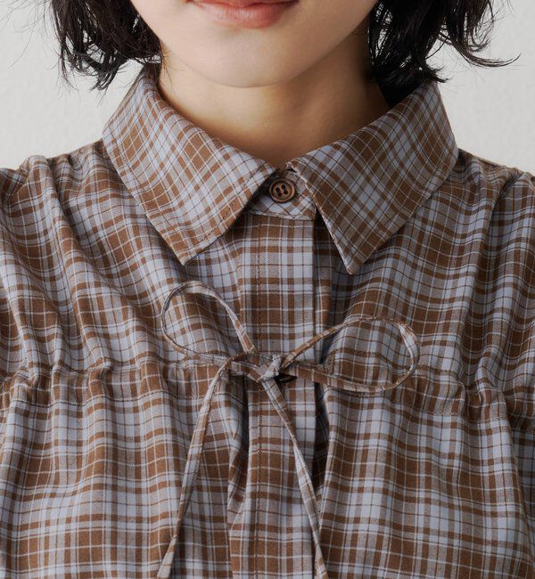  「【WEB限定】フロントリボンシャツ」|シャツ・ブラウス|