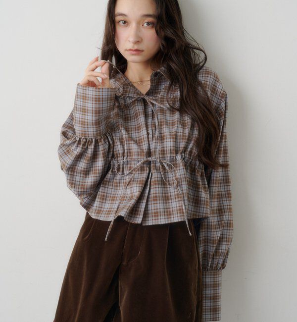  「【WEB限定】フロントリボンシャツ」|シャツ・ブラウス|
