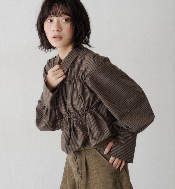  「【WEB限定】フロントリボンシャツ」|シャツ・ブラウス|