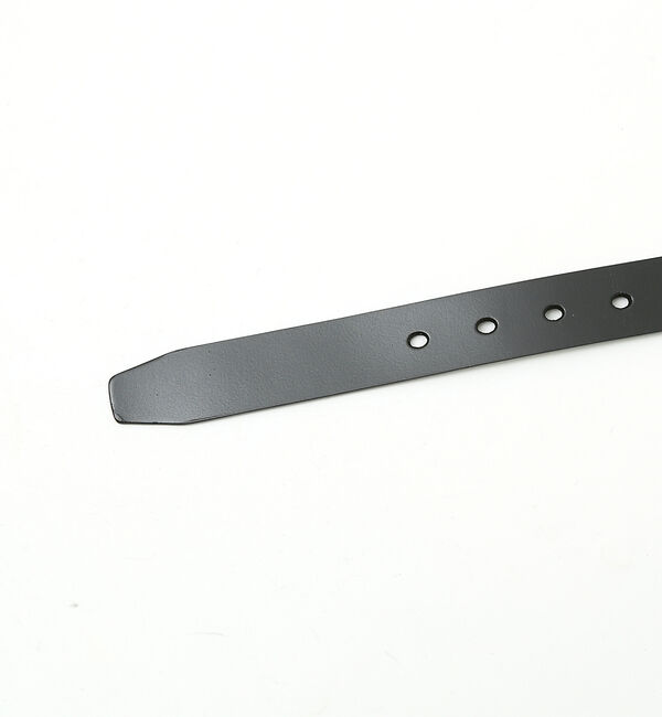ABAHOUSE「OILED LEATHER BLACK NARROW BELT」|ベルト|