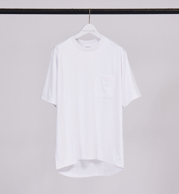 ABAHOUSE「【ドライタッチ 】ヘムラウンド 半袖 Ｔシャツ」|Tシャツ・カットソー|ホワイト