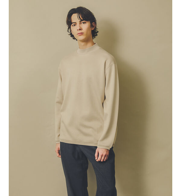ABAHOUSE「【シルキータッチ】ライトダンボールモックネック ロンT」|Tシャツ・カットソー|