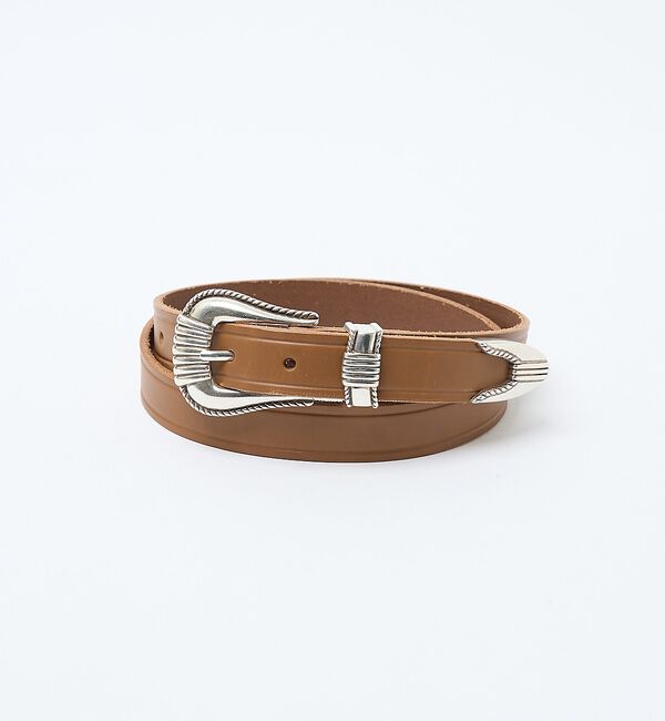 ABAHOUSE「【TORY LEATHER/ トリーレザー】3Piece Silver Buck」|ベルト|キャメル