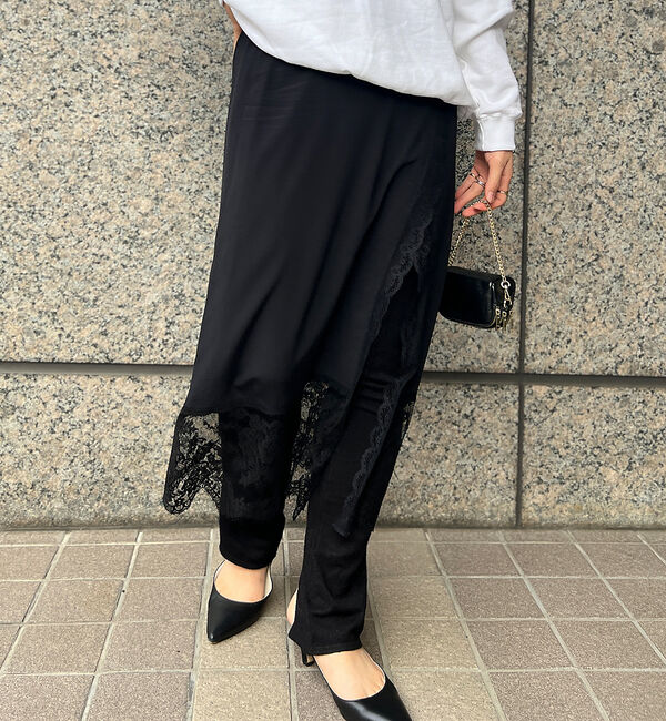 Rouge vif「裾レース巻きスカート」|スカート|