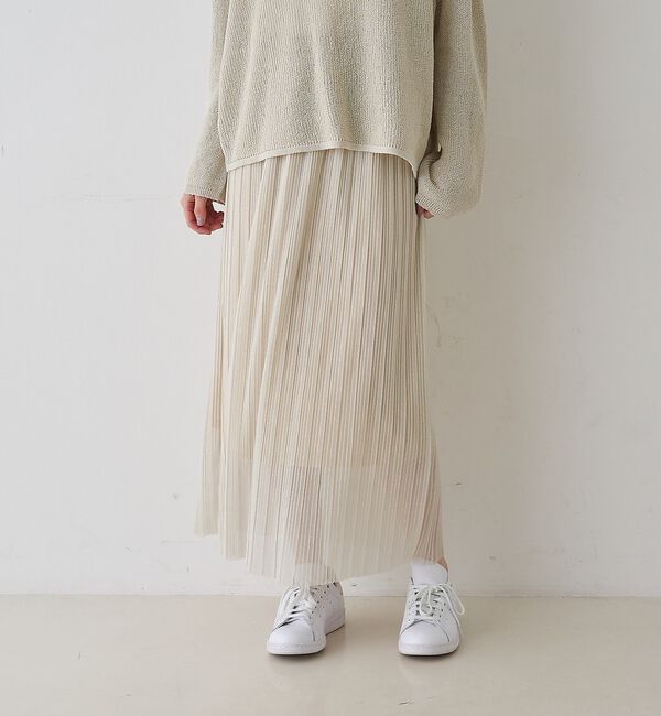 Rouge vif「【一部店舗限定】ラメシアープリーツスカート」|スカート|