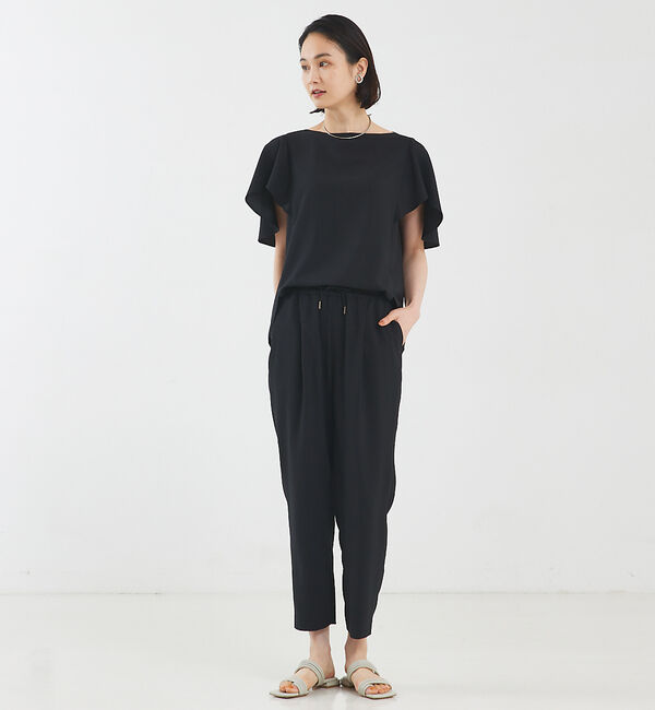 qualite「【セットアップ対応】バックサテンジョーゼットパンツ」|その他|
