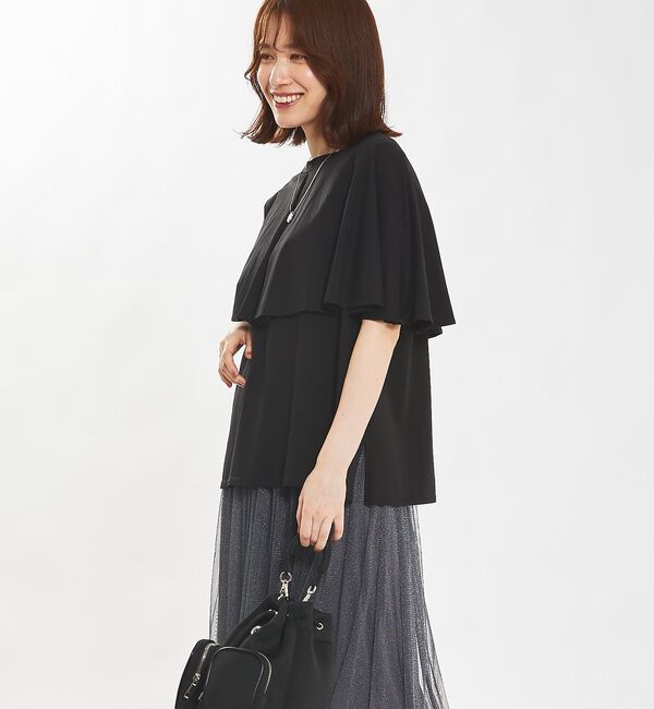 abahouse mavie「シルケットマルチWAYケーププルオーバー」|Tシャツ・カットソー|