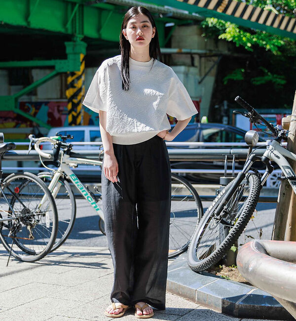 NOMINE「【セットアップ着用可】シアー ワイドパンツ」|その他|