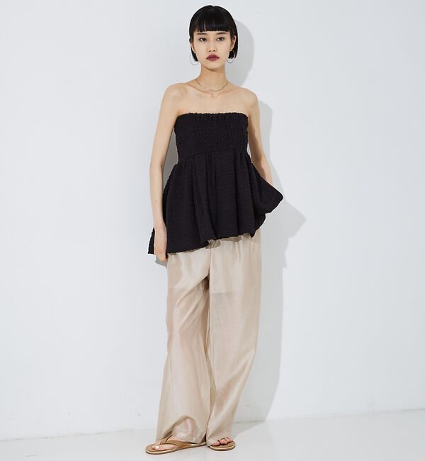 NOMINE「【セットアップ着用可】シアー ワイドパンツ」|その他|