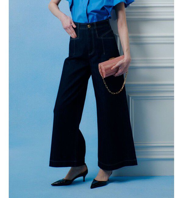 LOULOU WILLOUGHBY「◇デニムバギーパンツ」|デニム|