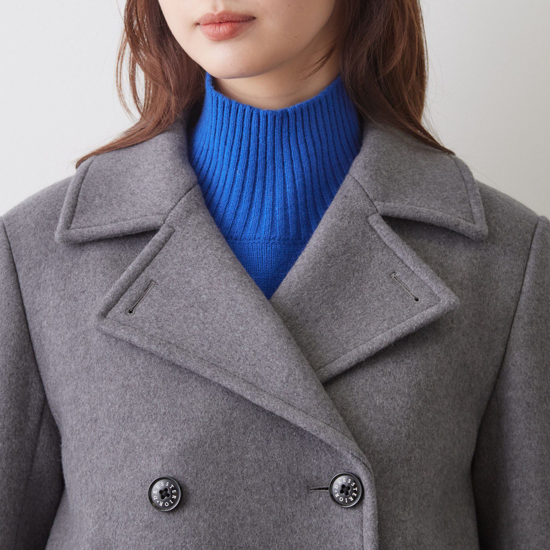 DRESSTERIOR「Super140 AラインPコート」|ピーコート|