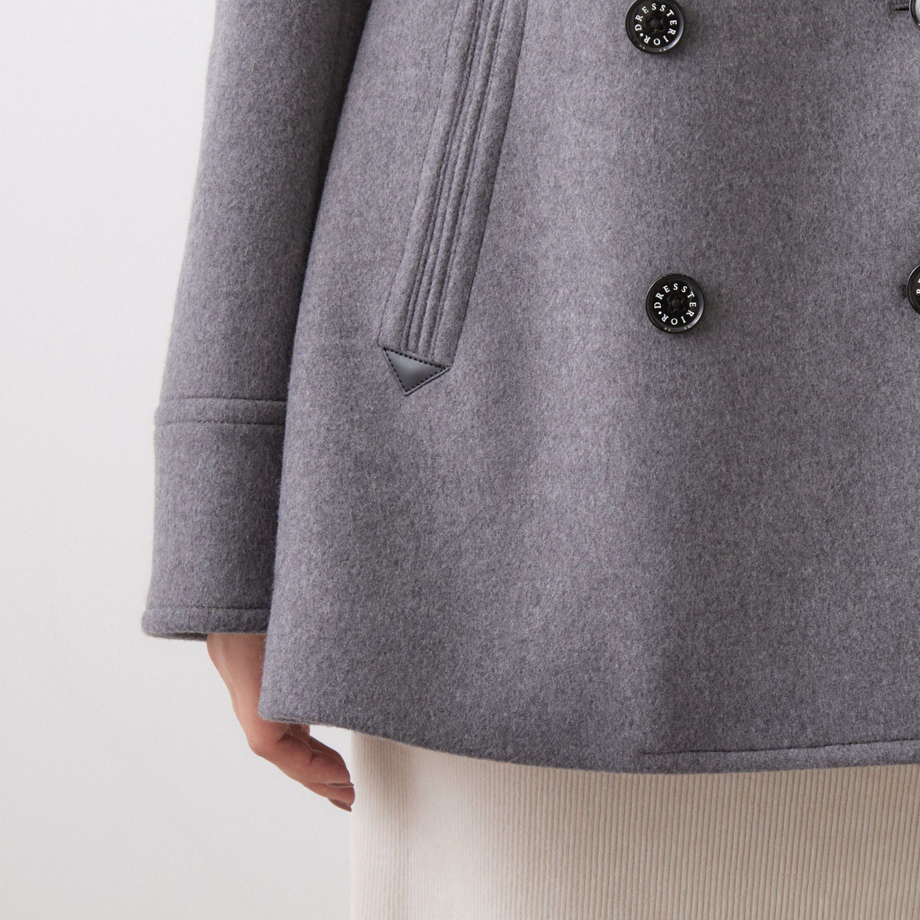 DRESSTERIOR「Super140 AラインPコート」|ピーコート|