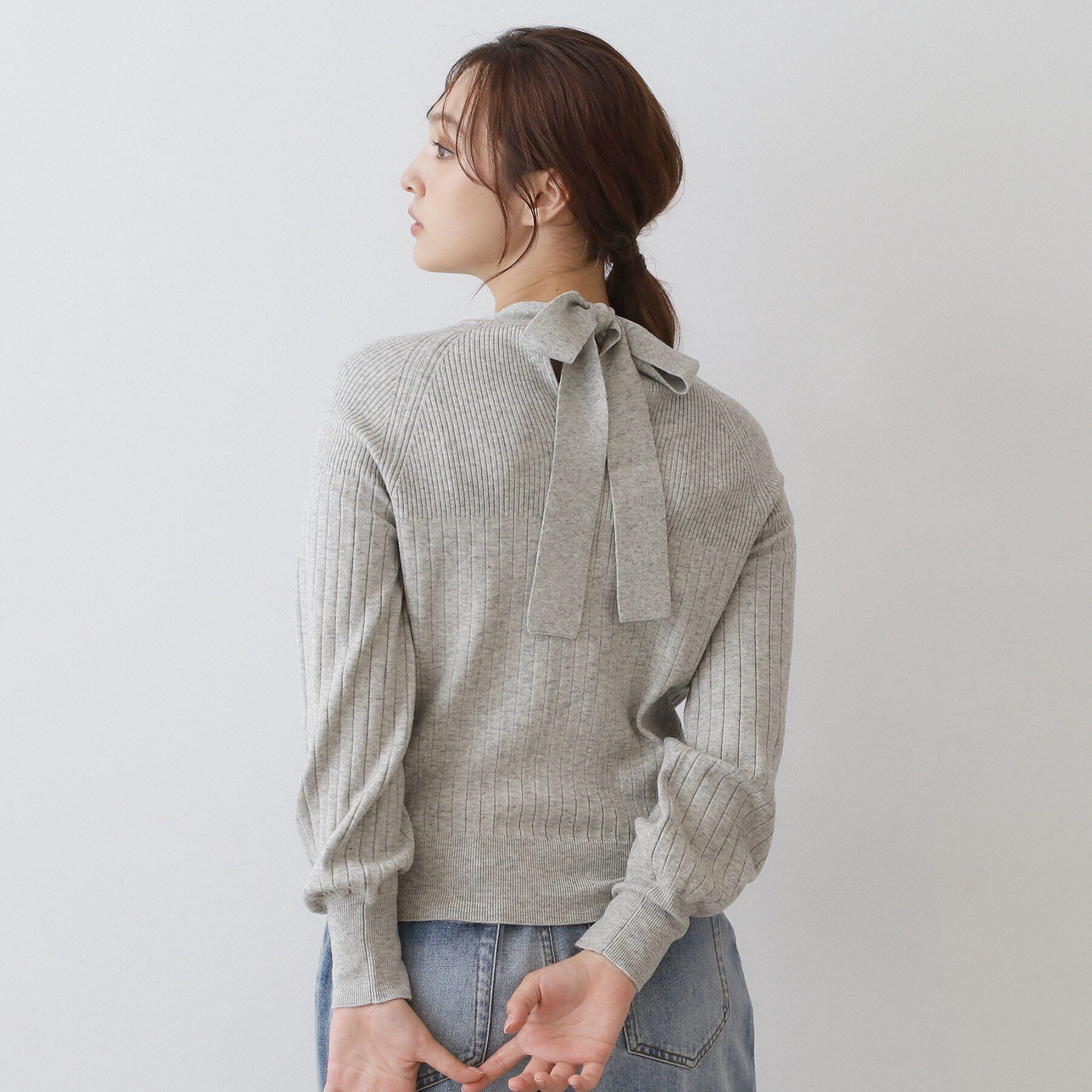 DRESSTERIOR「バックリボンニット」|ニット・セーター|