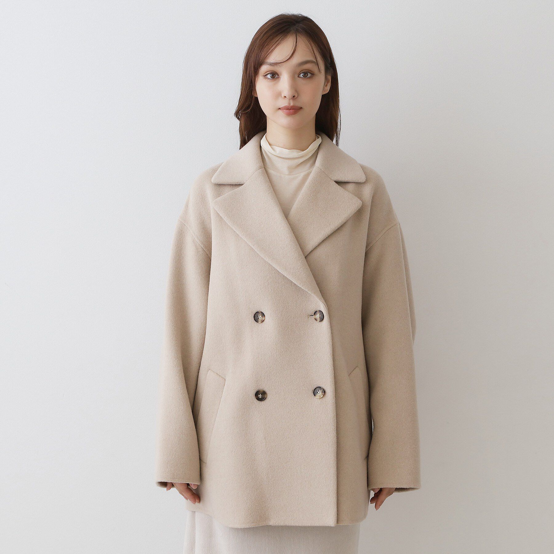 DRESSTERIOR「Super120シャルムウールブレンドミドルコート」|チェスターコート|