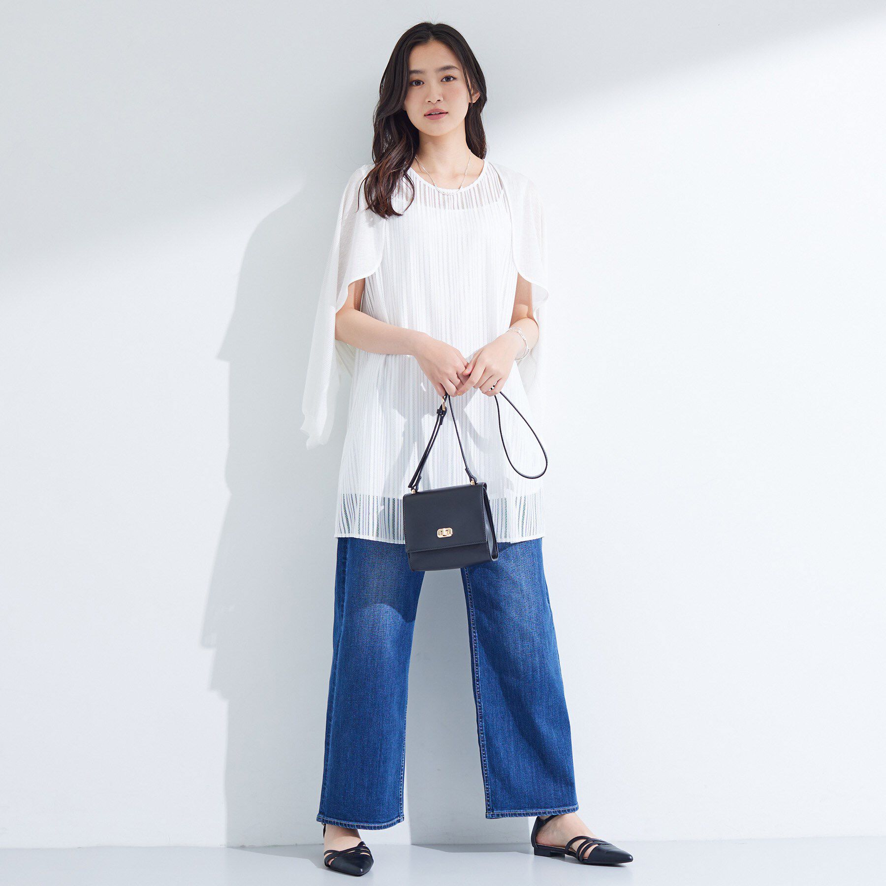 INDIVI「【軽く羽織れる】ボレロカーディガン」|カーディガン|
