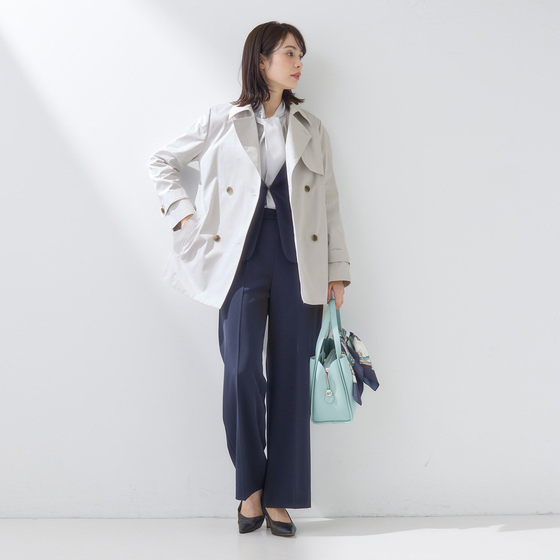 INDIVI「【花粉付着防止／撥水／UVケア】名品トレンチコート」|トレンチコート|