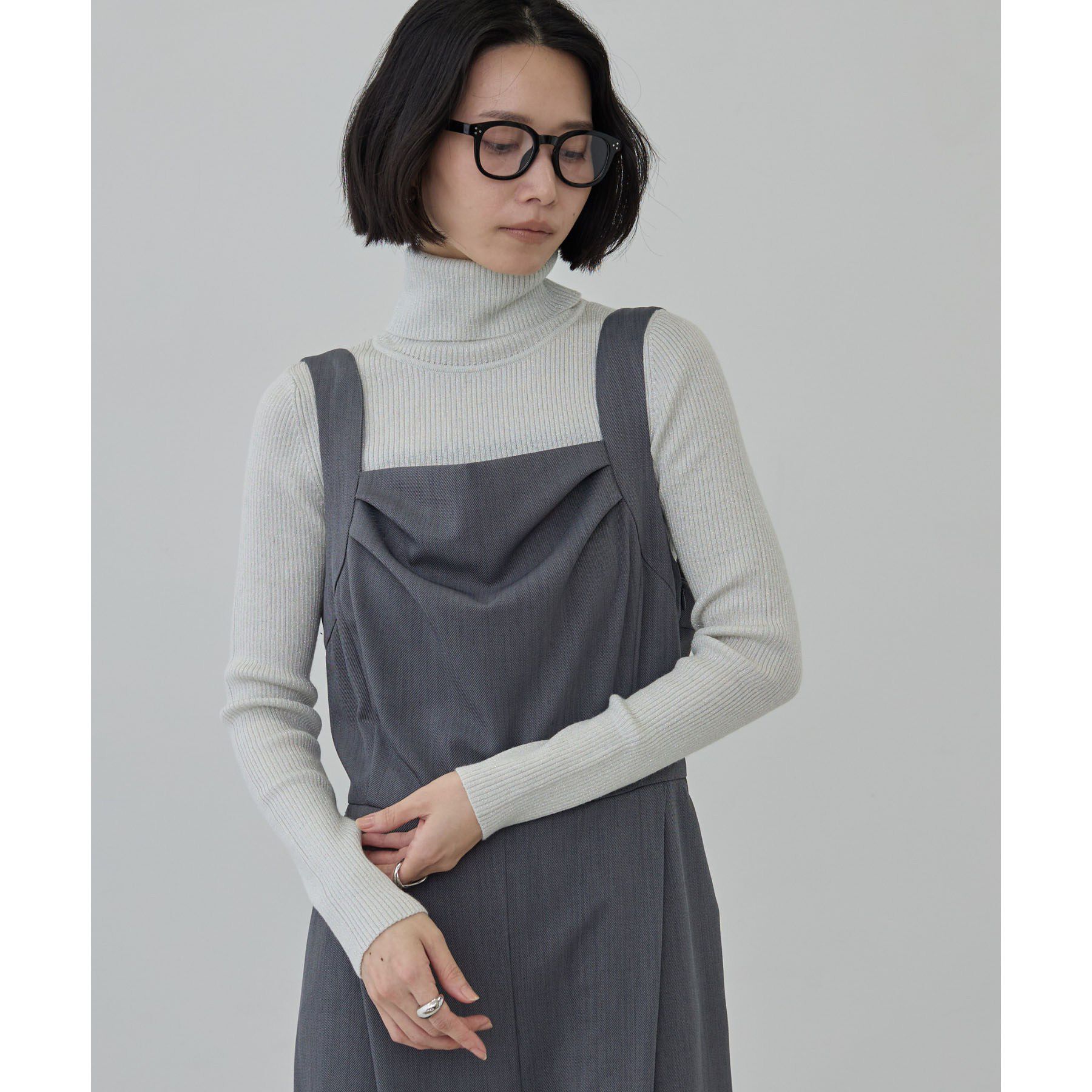 GALLEST「ラメリブタートルニット【LIVE紹介／上枝みどりさん着用】」|ニット・セーター|