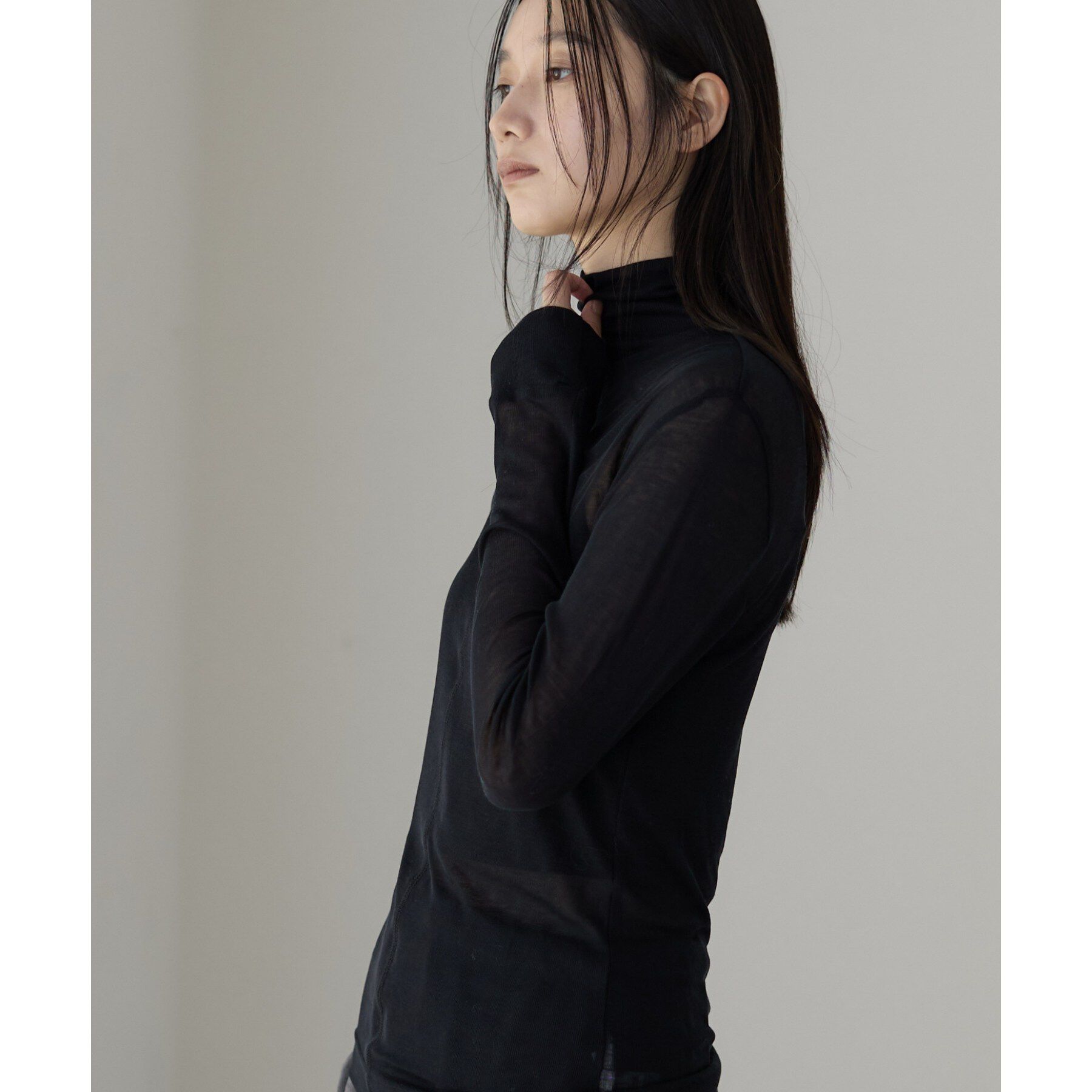 GALLEST「タートルネックカットソー」|Tシャツ・カットソー|ブラック(019)
