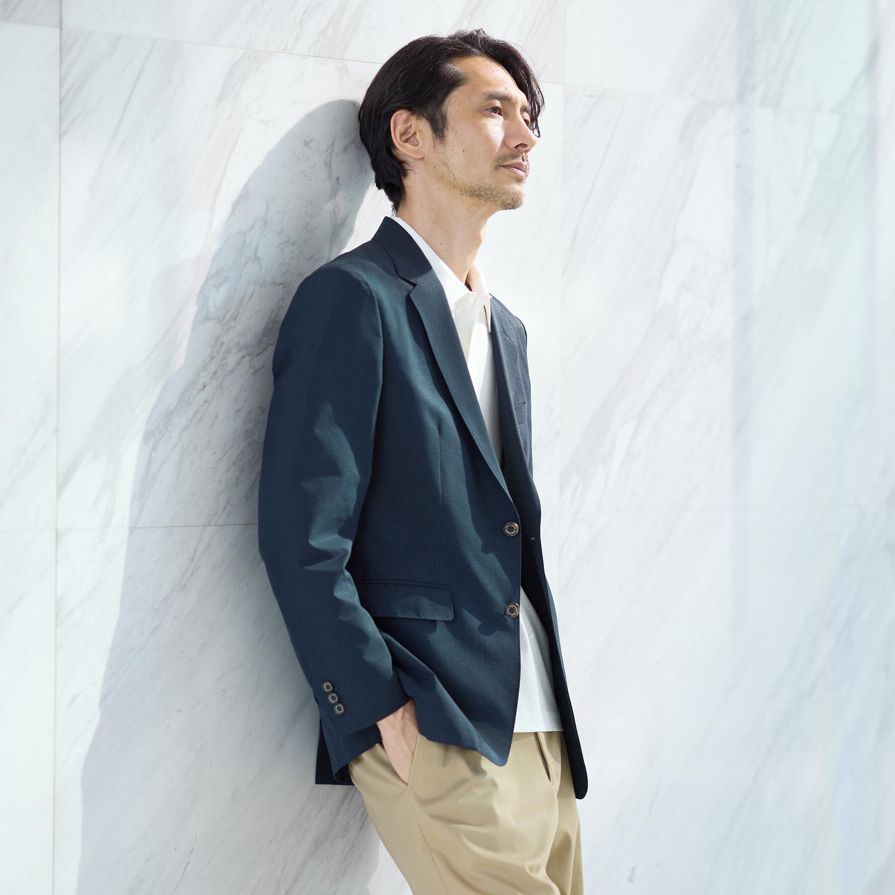 TAKEO KIKUCHI「【抗菌防臭】COOL DOTS（R）ドビープリント ジャケット」|テーラードジャケット|