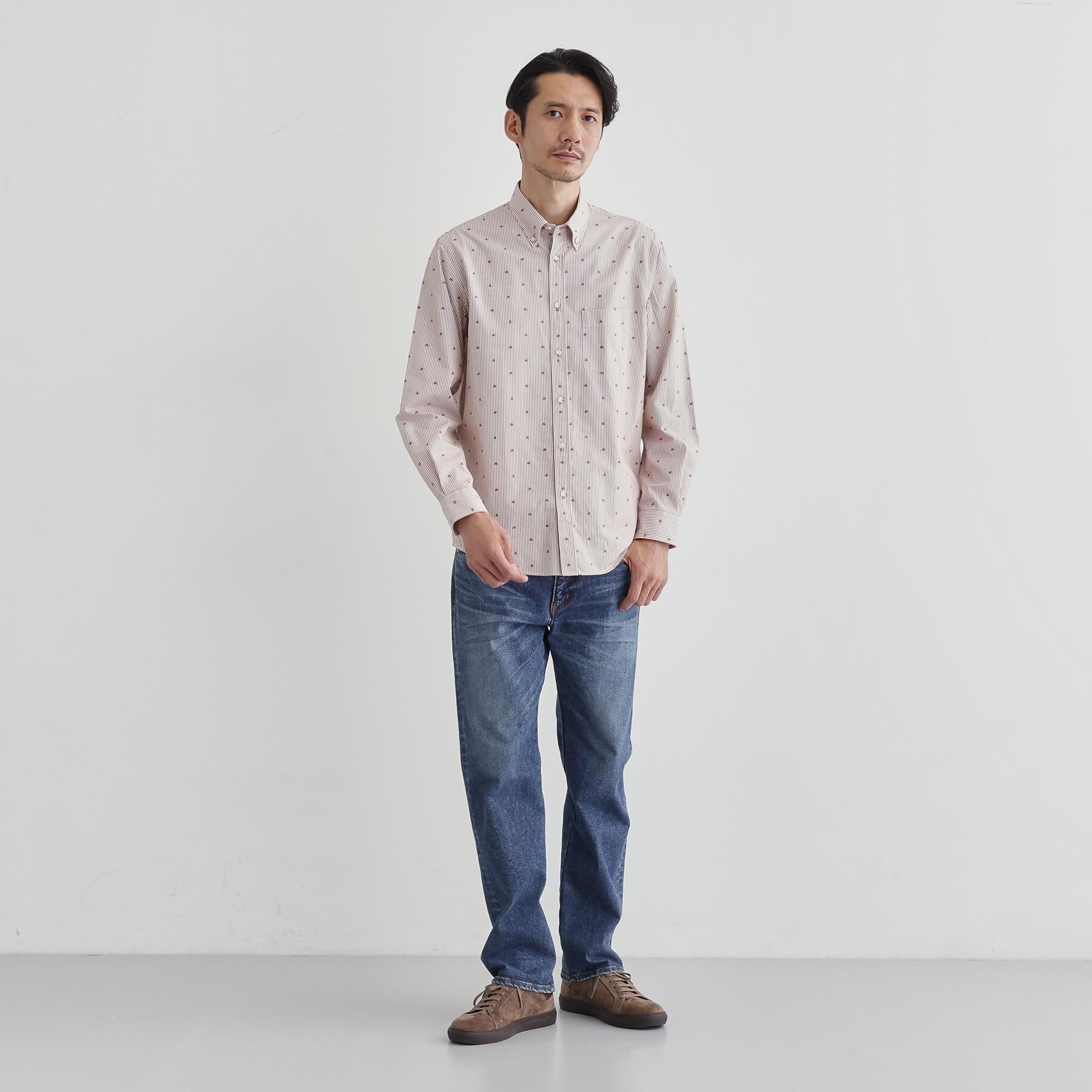 TAKEO KIKUCHI「ハットモチーフ ジャカード ストライプ シャツ」|シャツ・ブラウス|