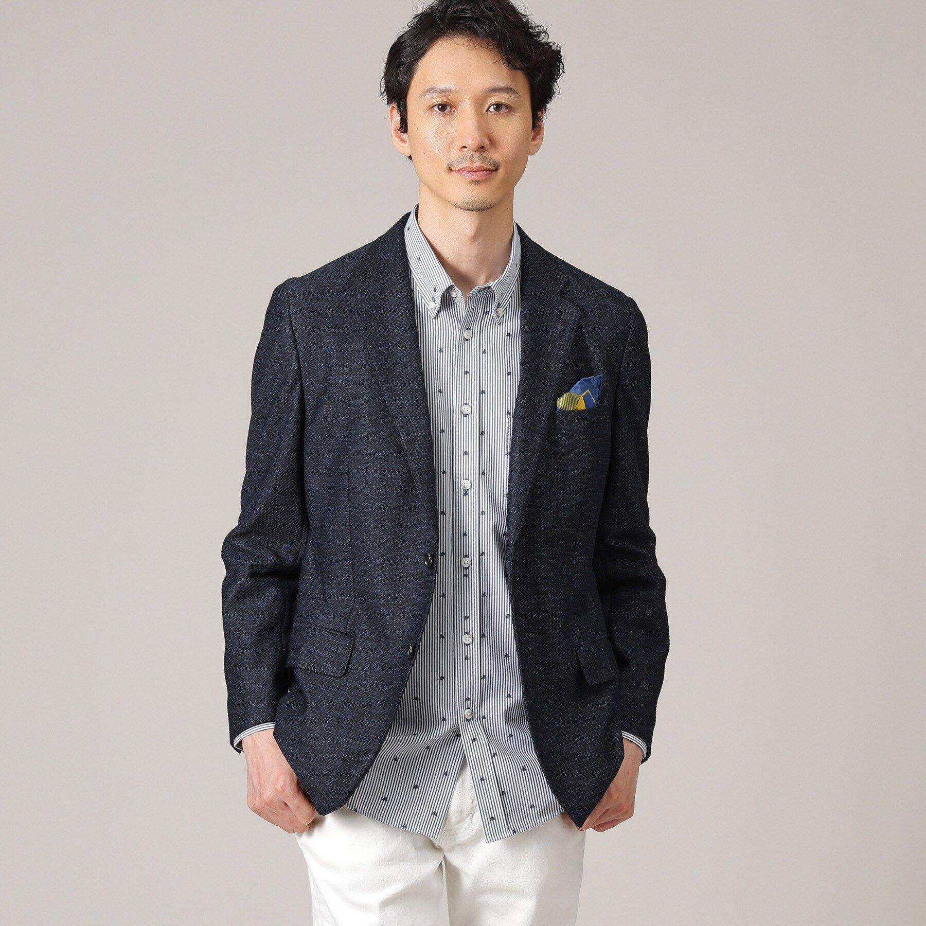 TAKEO KIKUCHI「ハットモチーフ ジャカード ストライプ シャツ」|シャツ・ブラウス|