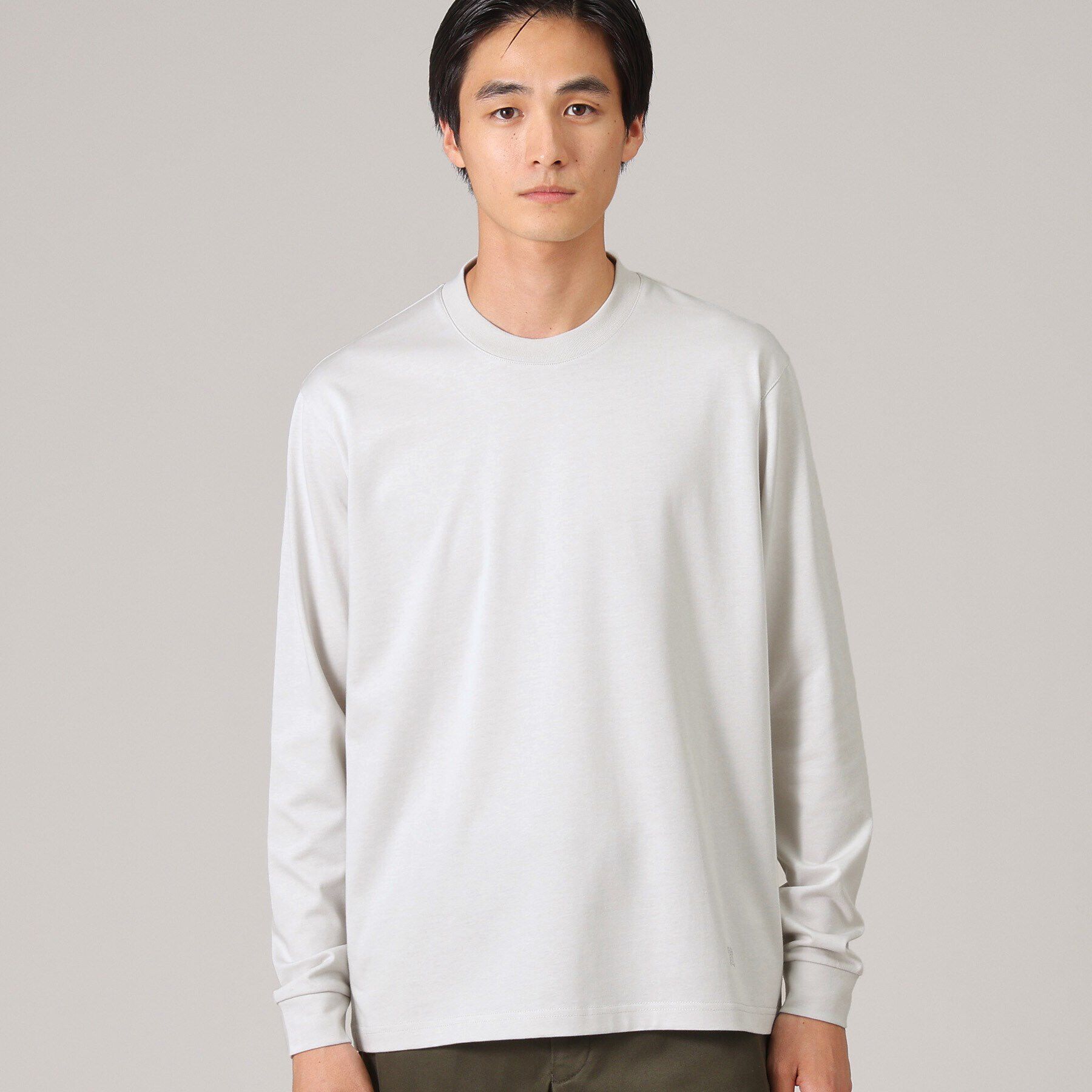 TAKEO KIKUCHI「【抗菌防臭/ジャケット対応】テーラード 長袖Tシャツ」|Tシャツ・カットソー|ライトグレー(011