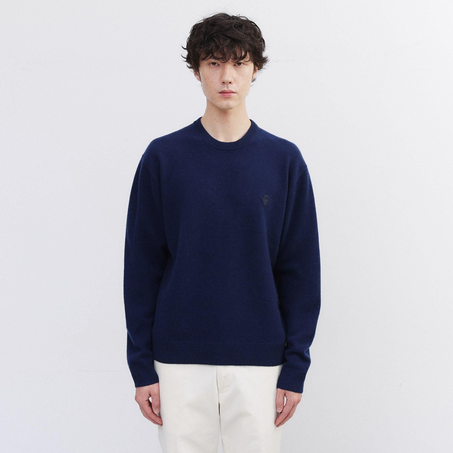 TAKEO KIKUCHI「【Air Palette Knit】ワンポイント カラーニット プルオーバー」|ニット・セーター|
