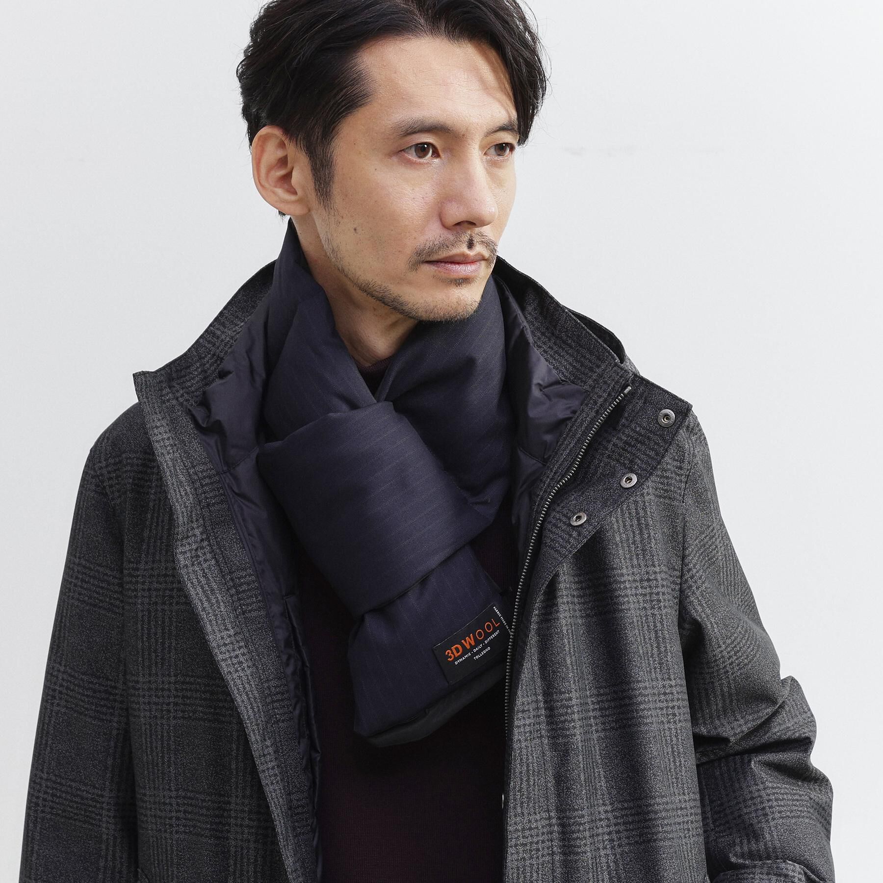TAKEO KIKUCHI「インポートファブリック ダウンマフラー」|ストール|